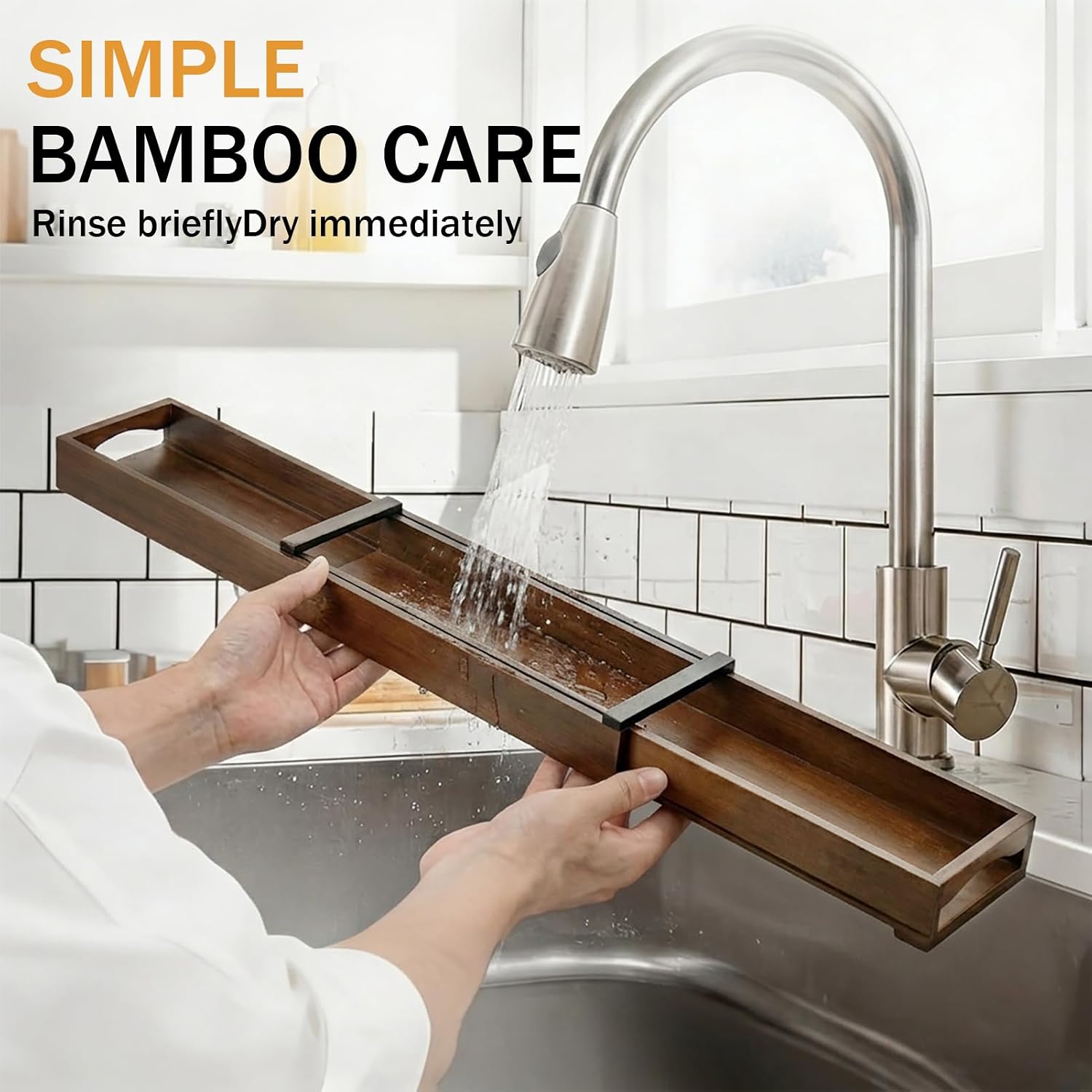 Bamboo Magnetic Stove Top Shelf, Adjustable Spice Rack