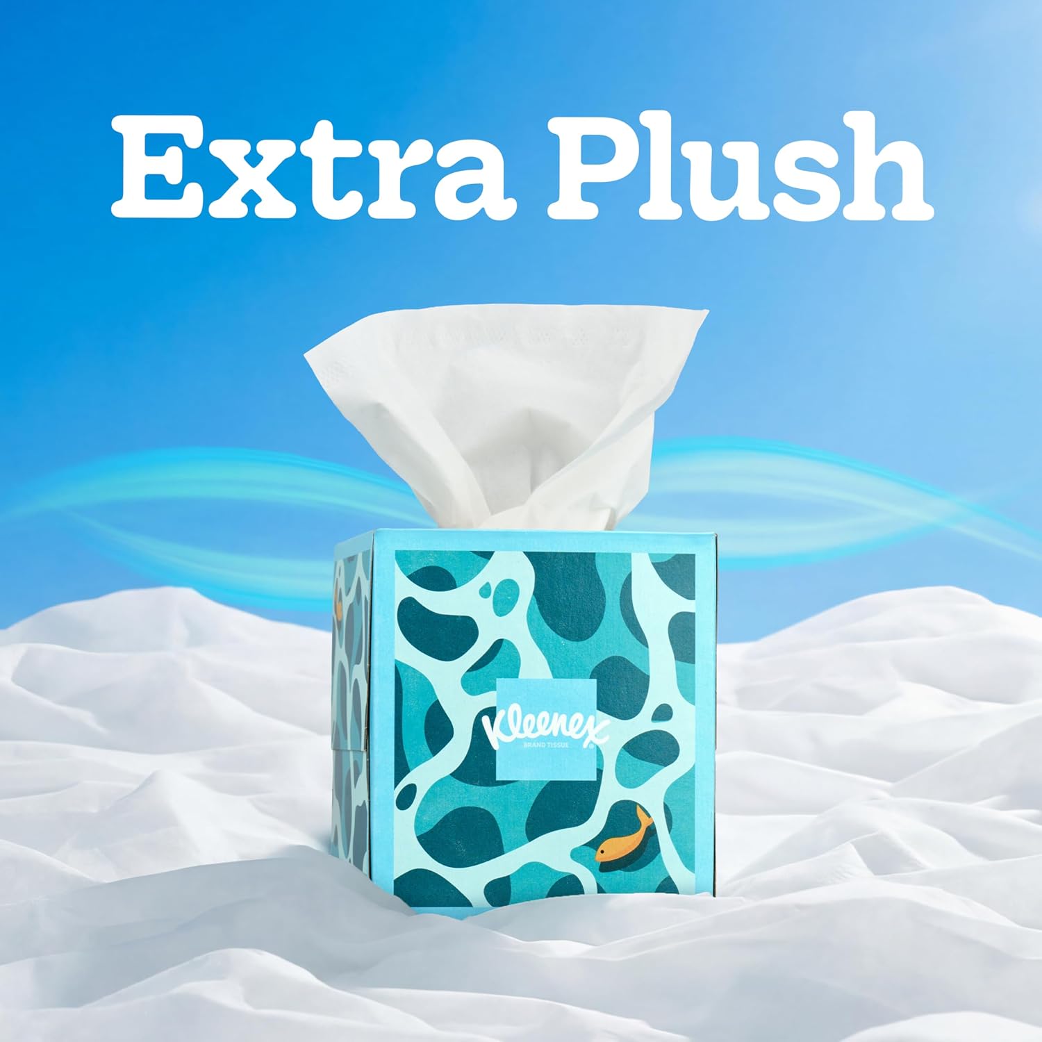 Kleenex Cooling + Aloe Facial Tissues, 4 Cube Boxes, 50 Tissues Per Box, 2-Ply