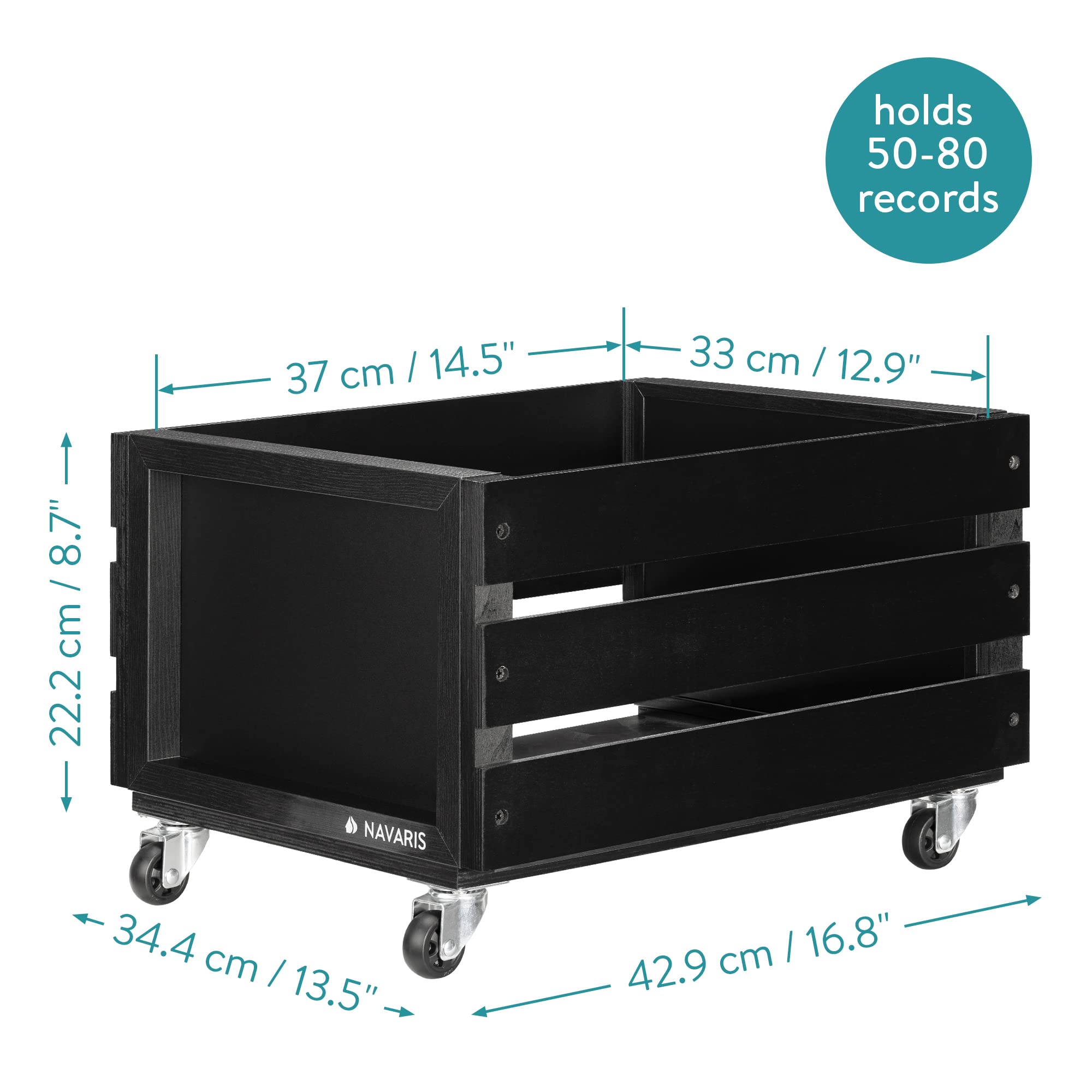 Amazon.co.jp: Navaris レコードボックス 収納ボックス 収納ケース