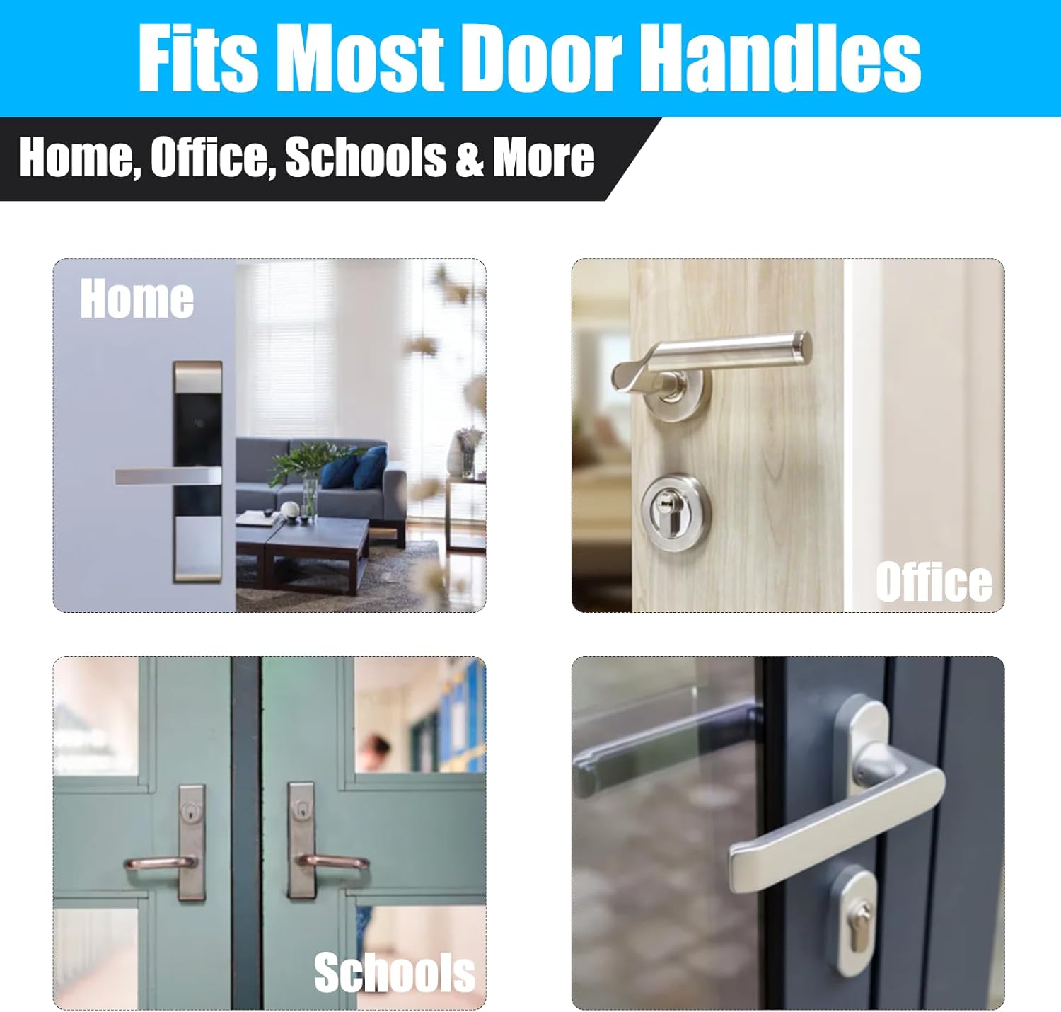 5PCS Door Handle Covers - Anti-Scald & Anti-Freeze Knob Protectors, Elastic Neoprene Rubber Cushion for Hot/Cold Handles, Universal Fit for Home/Office/School Doors