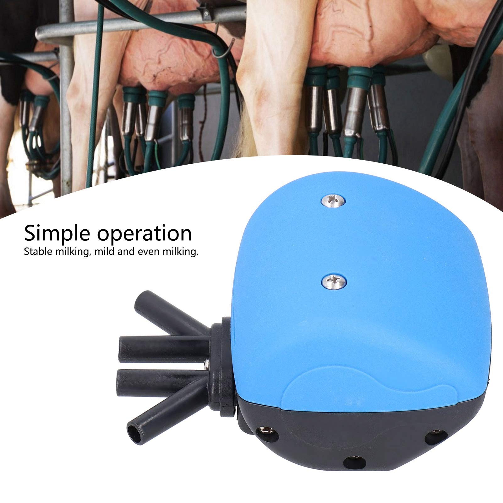Qcwwy Pulsatore Pneumatico con 4 Porte, Pulsatore per Mungitrice Leggero Stabile Anche per la Mungitura Strumento di Erogazione di Fluidi Industriali per Attrezzature Agricole