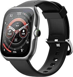 Oraimo Watch Nova AM OSW-812 Smart Watch — 2.01″ AMOLED Display, Bluetooth HD Calling, Heart Rate & SpO₂ Monitor, 100+ Sports Modes, 24-Day Battery, IP68 Water Resistant - Black