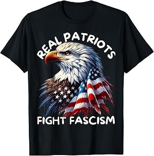 Real Patriots Fight Fascism nti Fascist Political Protest T-Shirt