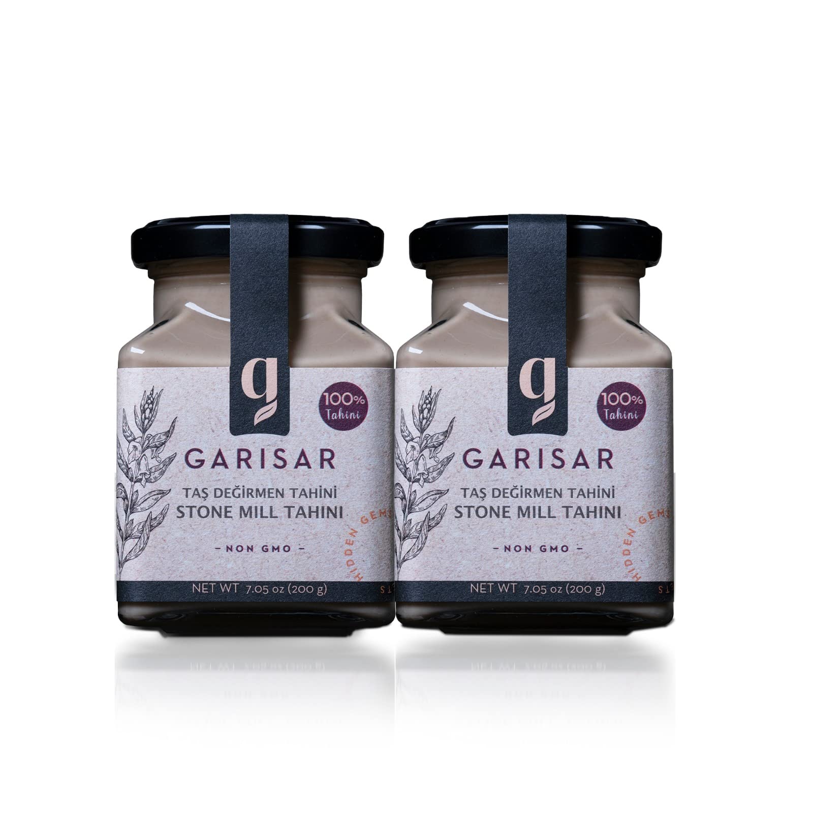 Garisar Stone Mill Sesame Tahini - 100% Turkish Whole Sesame Tahini, Non-GMO, Nut-Free, No Additives, Keto, Tahini for Dubai Chocolate, Tahini Sauce,