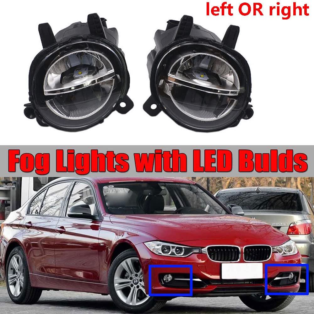 Riloer 1 luz antiniebla LED para parachoques delantero de coche, 63177315559 (izquierda), 63177315560 (derecha), compatible con BMW Serie 3 F30 F35 LCI 320i 328d 330e 2012-2018