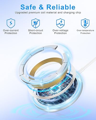 Miniatura 3 de Cargador inalámbrico rápido 3 en 1, carga inalámbrica magnética compatible con iPhone 1615141312, Apple Watch, AirPods Pro 2Pro432, carga segura