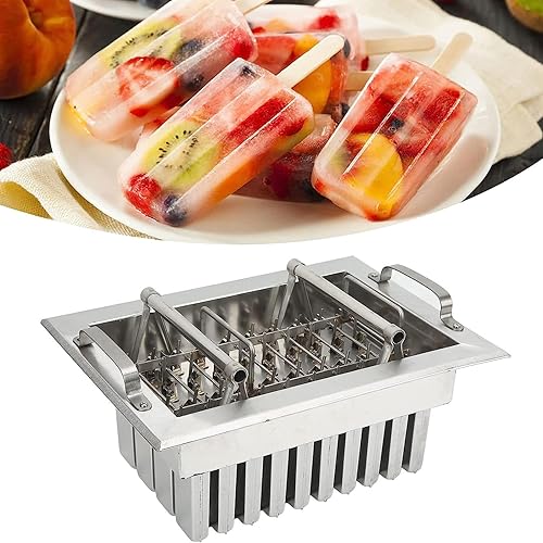 30 moldes de paletas de acero inoxidable comerciales, máquina de helados de gran capacidad, acero inoxidable de grado alimenticio 304, capacidad de
