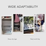 Freezer Baskets for Chest Freezer, Freezer Organizer Bins, 2 Pack Adjustable Hanging Deep Chest Freezer Organizer Freezer Wire Storage Basket for Refrigerator Shelves (15.35 * 7.87 * 7.87in)