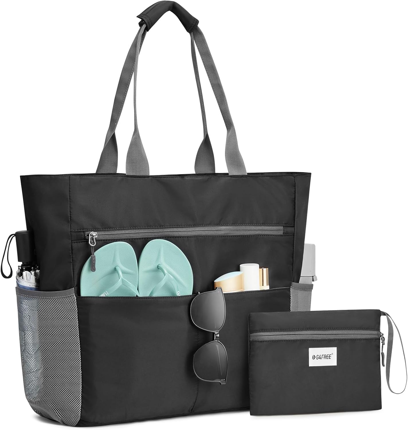  Beach Bag, Waterproof Sandproof Large Capacity Foldable for Women thumbnail