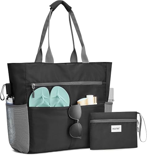 G4Free Beach Bag, Waterproof Sandproof Beach Tote Bag, Large Capacity Foldable for Women