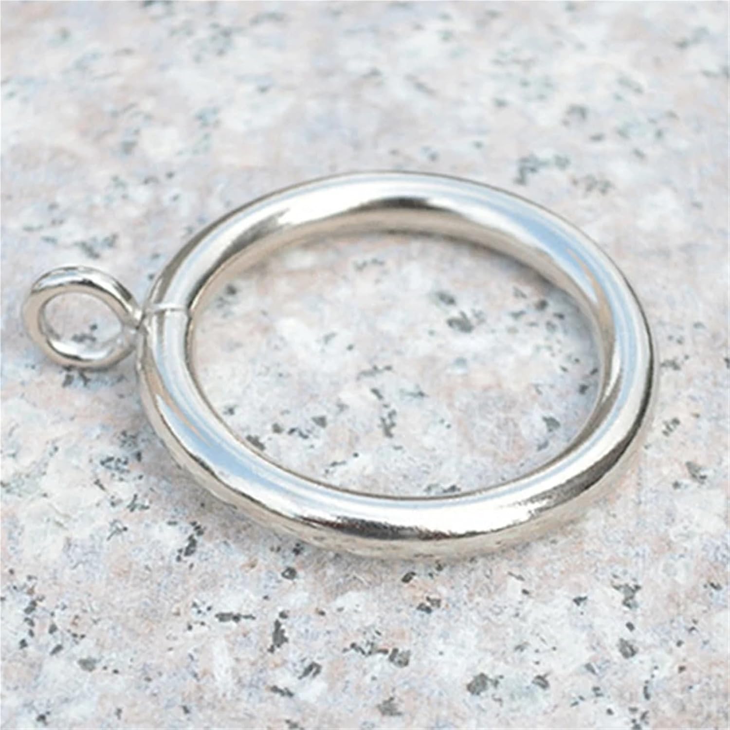Curtain rings, Curtain Rings with Eyelets 80Pcs 38mm Internal Diameter Iron Hanging Rings for Curtains and Rods Silver