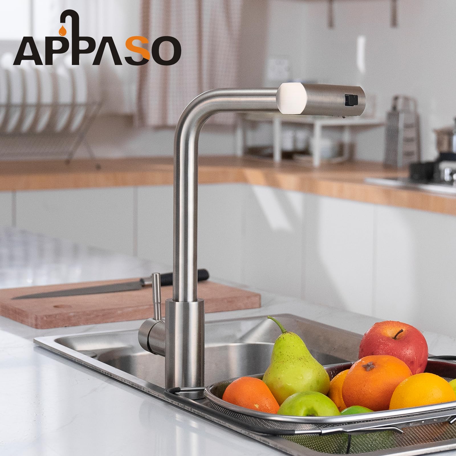 FEELSO Grifos De Cocina, Grifo De Cocina De Agua Con Filtro