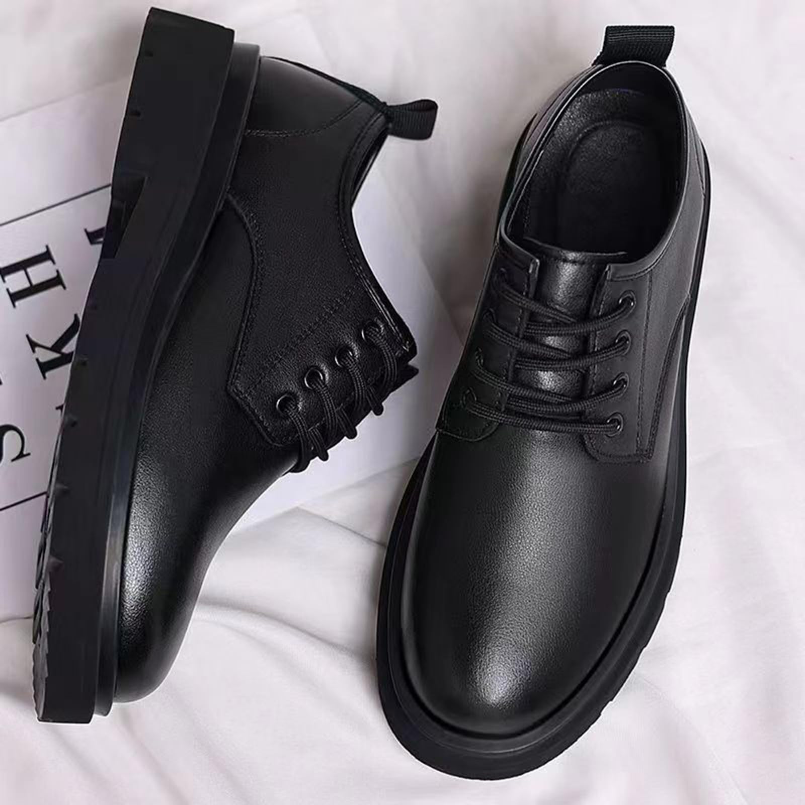Generisch Chaussures noires pour homme - Chaussures de costume pour homme - Chaussures basses respirantes - Chaussures d'été Monkstrap - Largeur H - En néoprène Oxford - Chaussures d'affaires