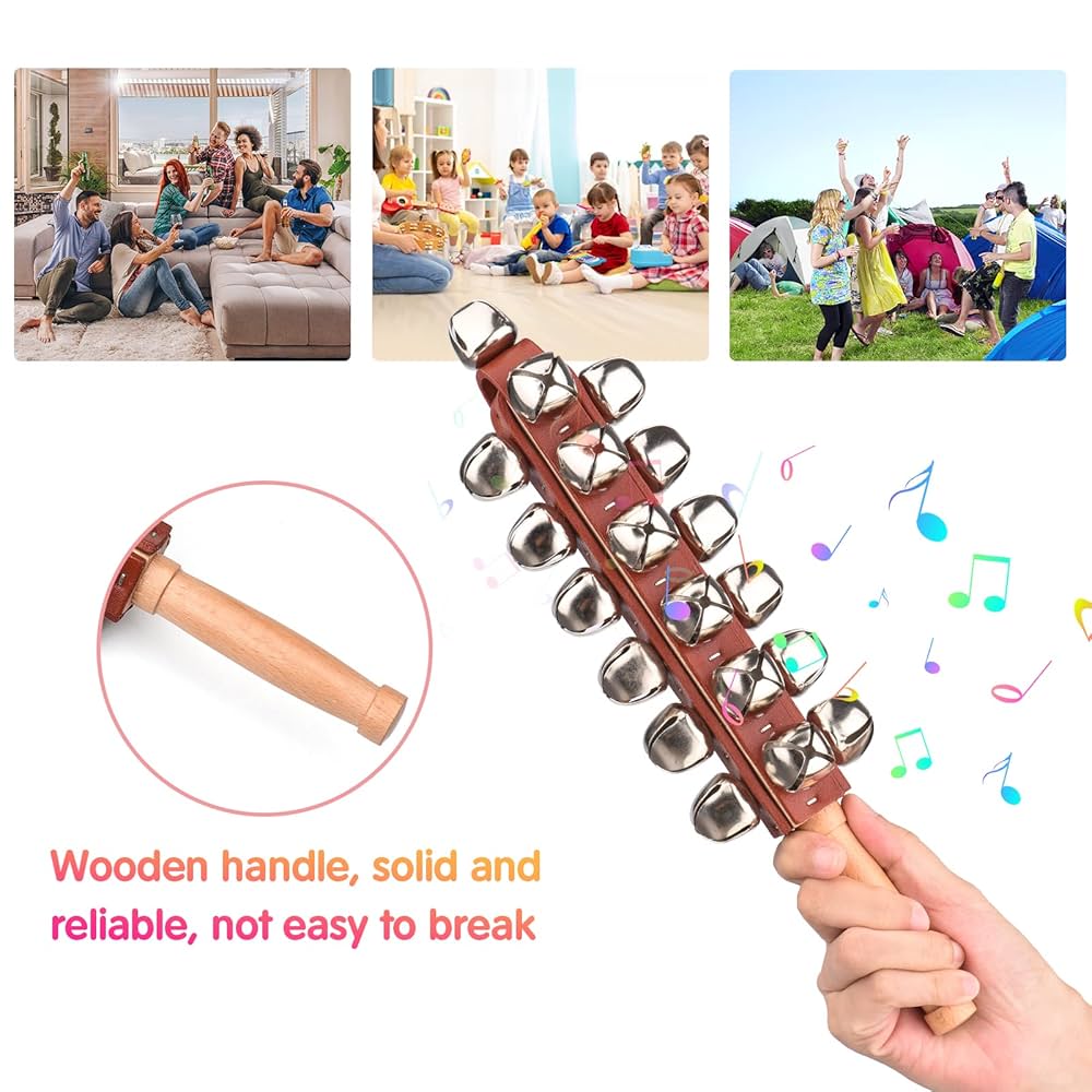 楽器　まとめ売り　鉄琴　ジングルベルスティック　ミニシンバル　トライアングル Amazon.co.jp: Chusui ハンドジングルベルハンドスレイベル木製