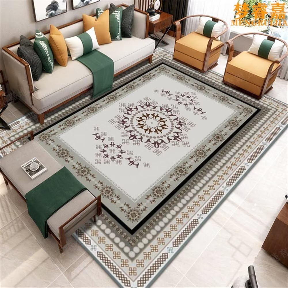 Tapis balcon extérieur anti-acariens et anti-glisse pour salon gris