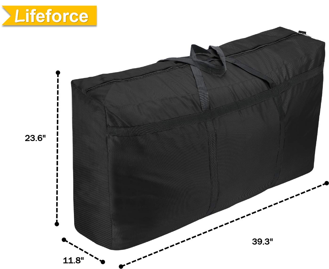 Lifeforce 2 stuks opbergtas voor dekbedden en kussens, draagtas, tas voor beddengoed of tuinstoelkussens, transporttas met stevige draaggreep en dubbele ritssluiting (85 x 25 x 45 cm Lifeforce 2 stuks opbergtas voor dekbedden en kussens, draagtas, tas voor beddengoed of tuinstoelkussens, transporttas met stevige draaggreep en dubbele ritssluiting (85 x 25 x 45 cm