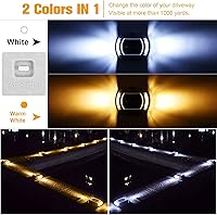 Vista 3 de VOLISUN 16 Pack Solar Driveway Dock Deck Lights,(12 Pack White Hexagon Deck Lights+4pack 2 Colors in 1 Dock Lights（White+Warm White)
