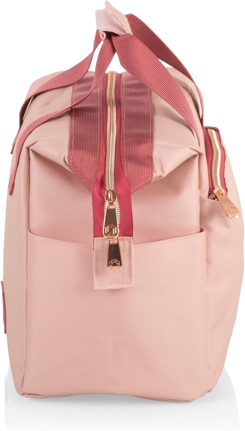 PICNIC TIME Disney Minnie Mouse On The Go Insulated Lunch Bag, Soft Cooler Lunch Box, Leak Resistant Reusable Lunch Tote, Work Lunchbox, Thermal Cooler Bag with Dual Compartments (Pink)