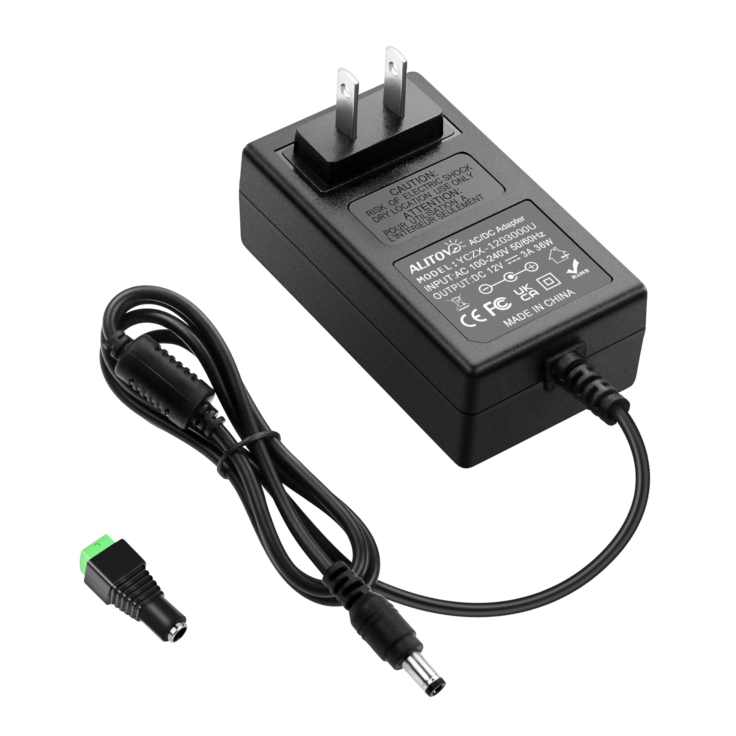 Amazon.com: ALITOVE 12V DC Power Supply 3A 36W Universal AC