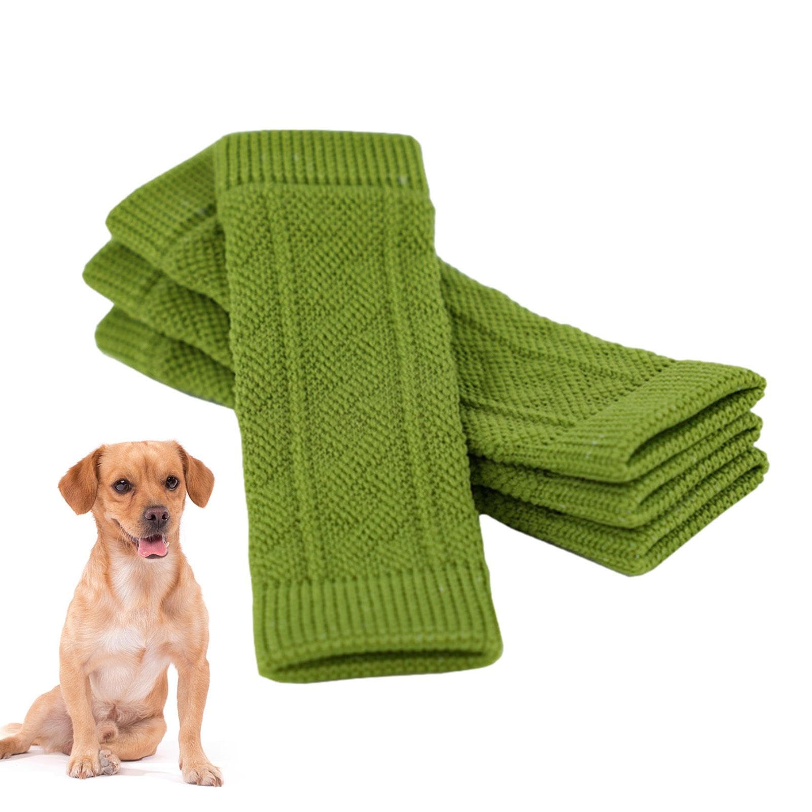 4Pcs Dog Elbow Protector - Dog Leg Warmers, Pet Leg Wound Protector, Elastic Pet Leg Hock Protectors, Dog Socks Knee Pads, Dog Leg Warmer Wrap Protector, For Small Medium Dogs Cats, Skin Friendly