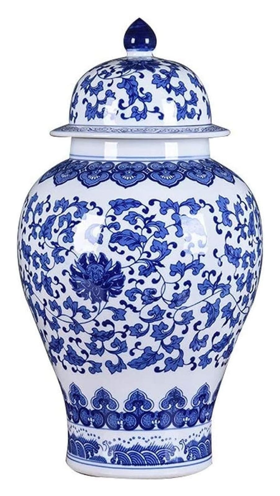 Vase Desktop Porcelain Vases Ceramic Chinese Vaselue and White Decorative Deer Head Design Oriental Furniture Vase