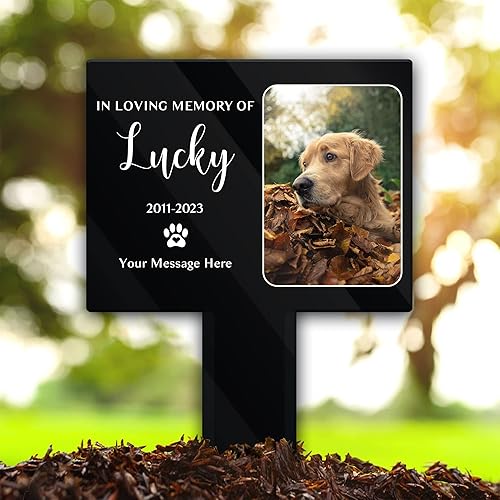 Marcadores conmemorativos de tumbas personalizados para perros y mascotas, recuerdos de mascotas, fotos de perro, marcadores de tumbas, decoración