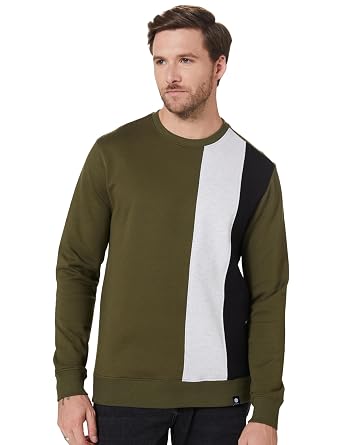 Amazon Brand - Symbol Men Cotton Rich Light Weight Crew Neck Sweatshirt (Regular Fit)