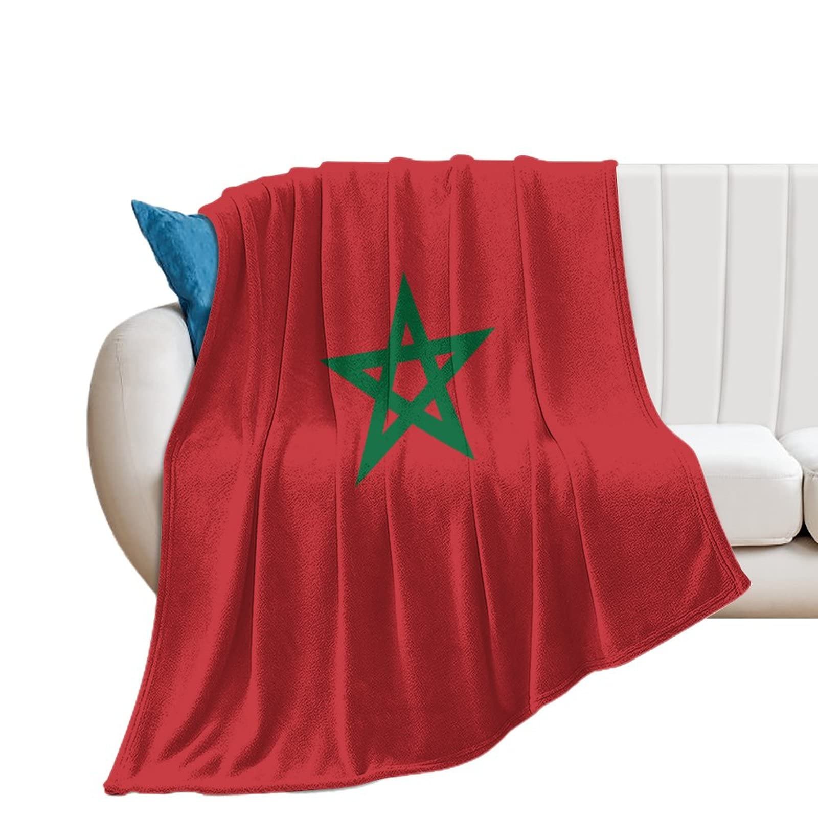 Plaid drapeau Maroc flanelle idée cadeau idoine pour famille