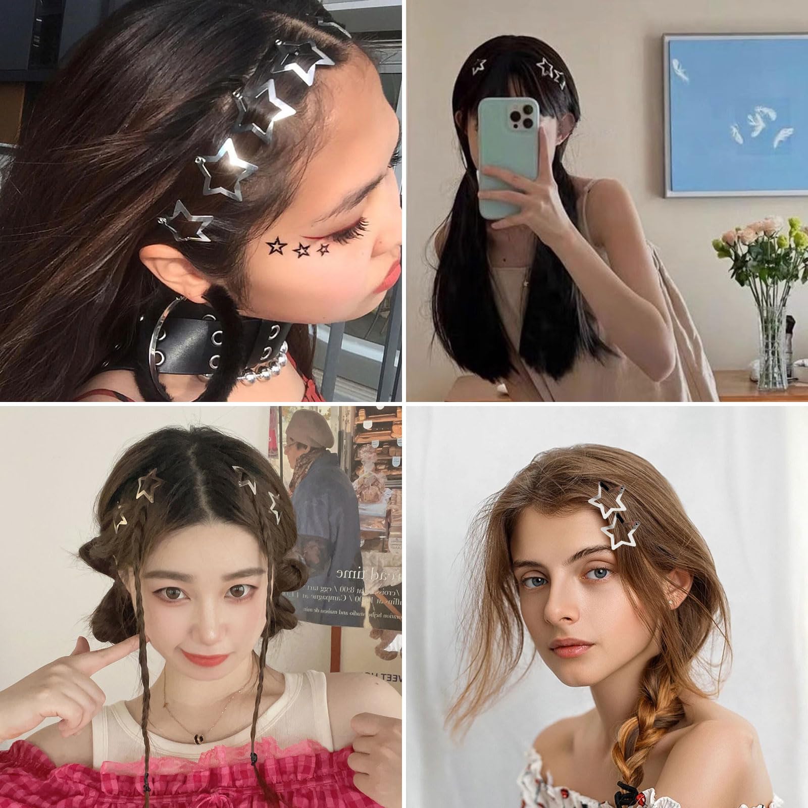 Amazon.co.jp: ヘアクリップ 星 30個セット パッチンピン 星 スター 