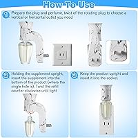 Vista 5 de 4 Pcs Wall Fragrance Plug with Night Light Compatible with Bath & Body Works WallFlower Fragrance, ETL Certified, Scent Fragrance Diffuser Rotary