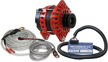 Balmar Alternator 250 AMP Kit 12V 3.15" Dual Foot Saddle Dual Vee Pulley Regulator & Temp Sensor