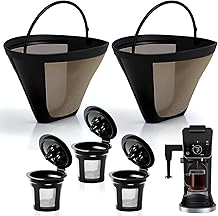 Reusable Coffee Pods compatible with the 3-hole Ninja CPF301 Coffee Maker, 3 Pack Reusable K Cups Pods and 2 Pack Reusable Filters not for Ninja CFP101 & Ninja PB051