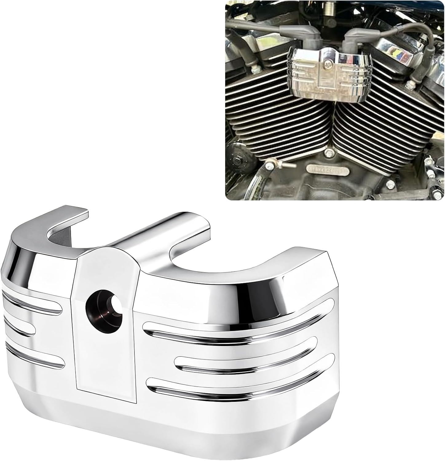 Ignition Coil Cover for Harley Davidson Softail Breakout, Street Bob, Fat Boy, Low Rider ST/Touring Street glide, Road glide, Road king, Electra glide 2018-2025 Engine Milwaukee-8 (Chrome)