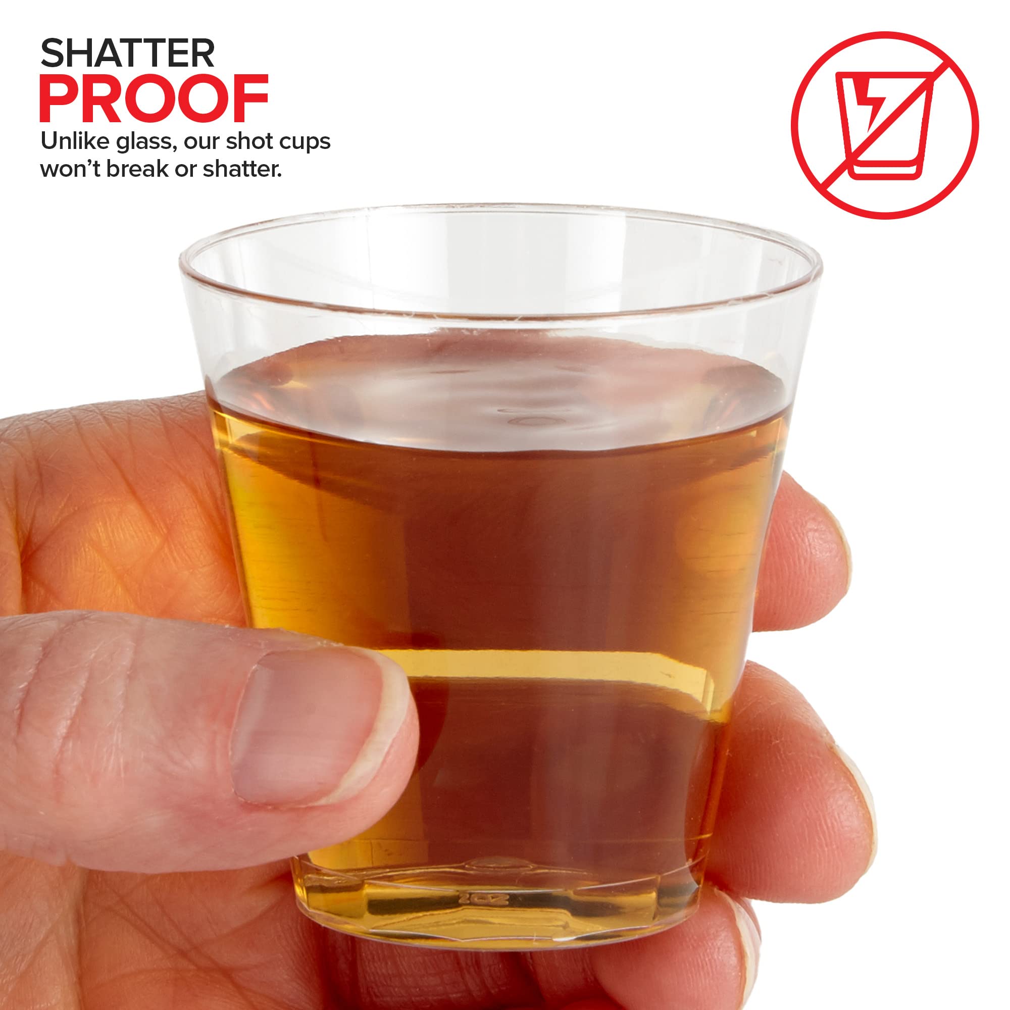 Copos Shot Descartáveis 42,5g - Pacote Com 2000 Unidades Transparentes