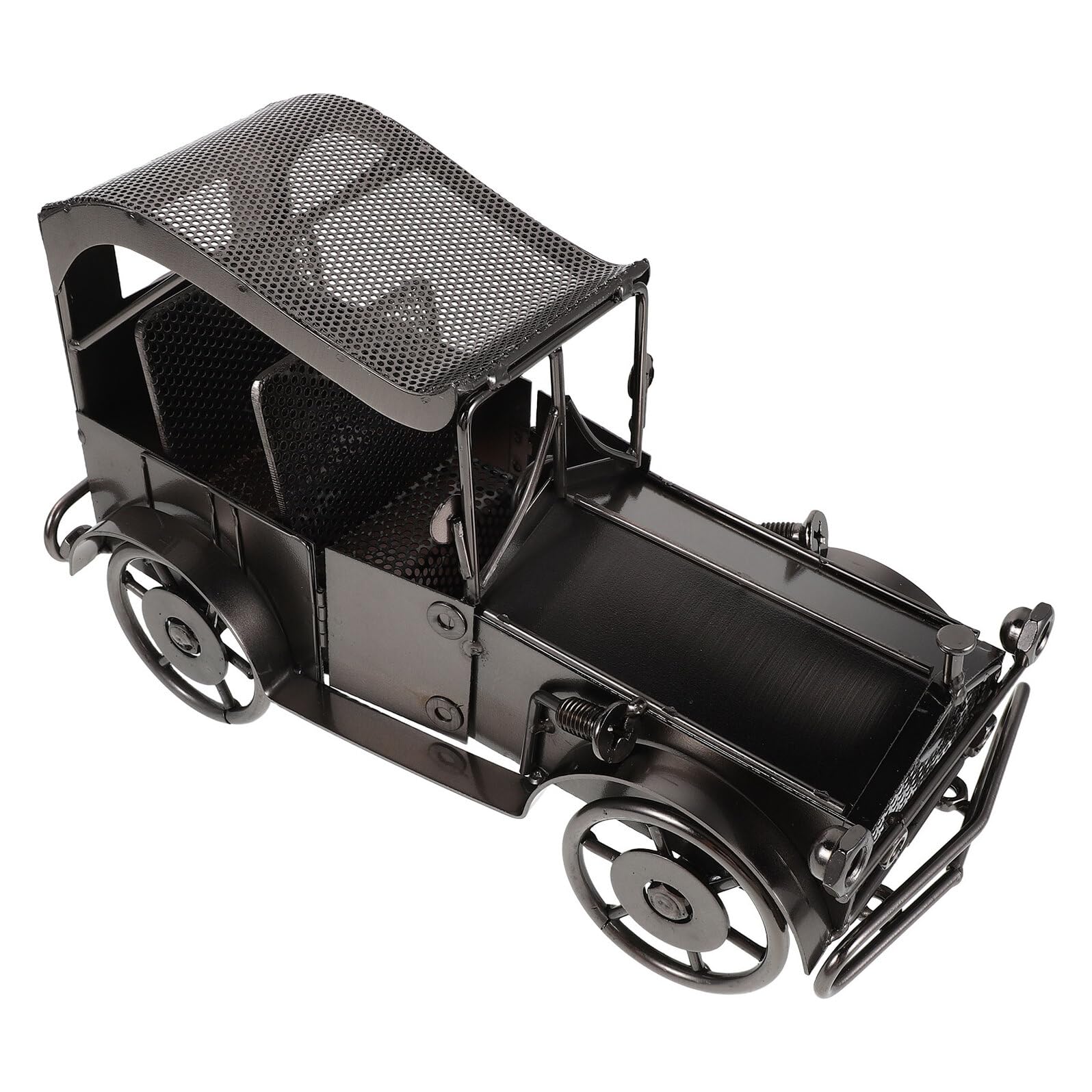 SHINEOFI Auto D’Epoca in Metallo Nero da Collezione Design Vintage e Stile Classico, Decorazione per Mensole e Scrivanie, Ornamento da Bar per Appassionati di Auto