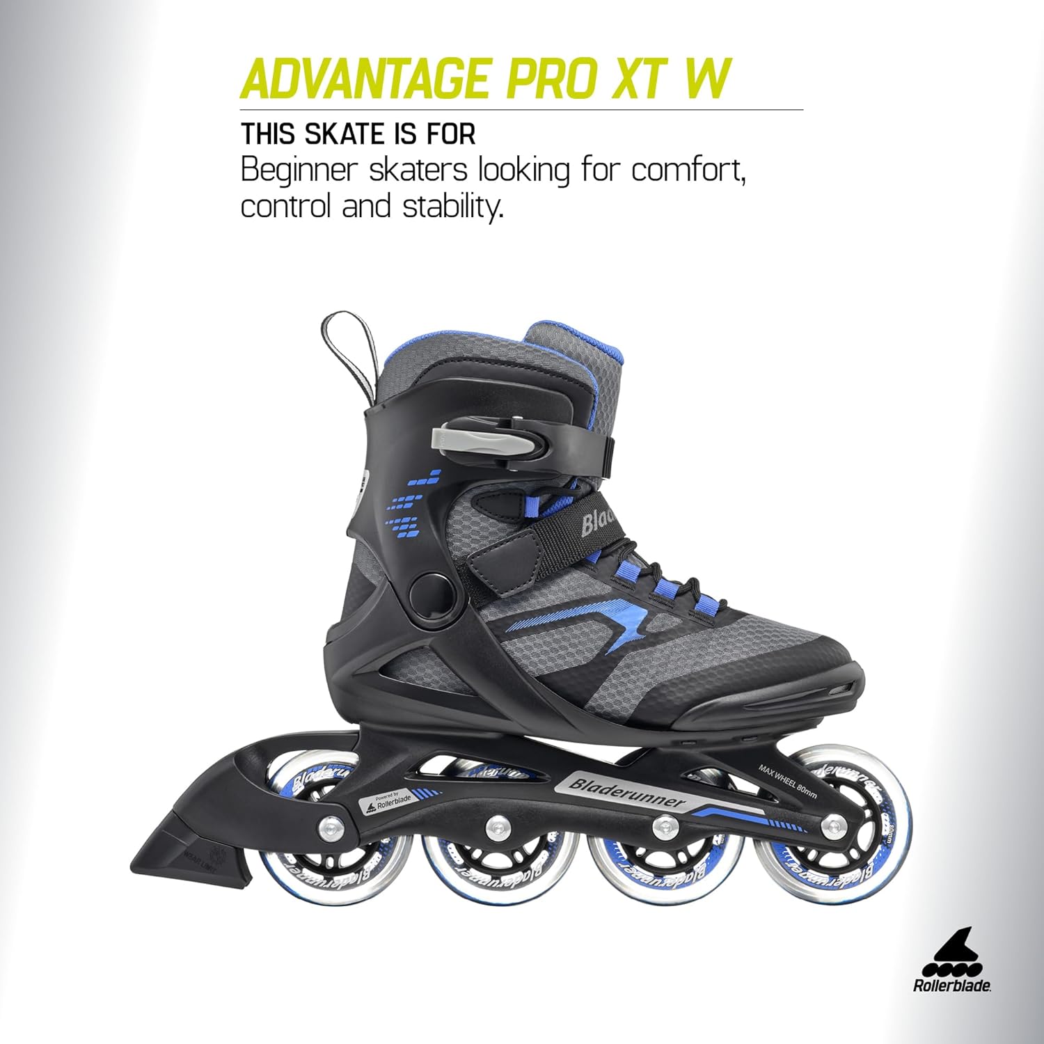 ROLLERBLADE Advantage Pro Xt W, Color: Black/Cornflower, Size: 9 (87B0T10210NF04-9)