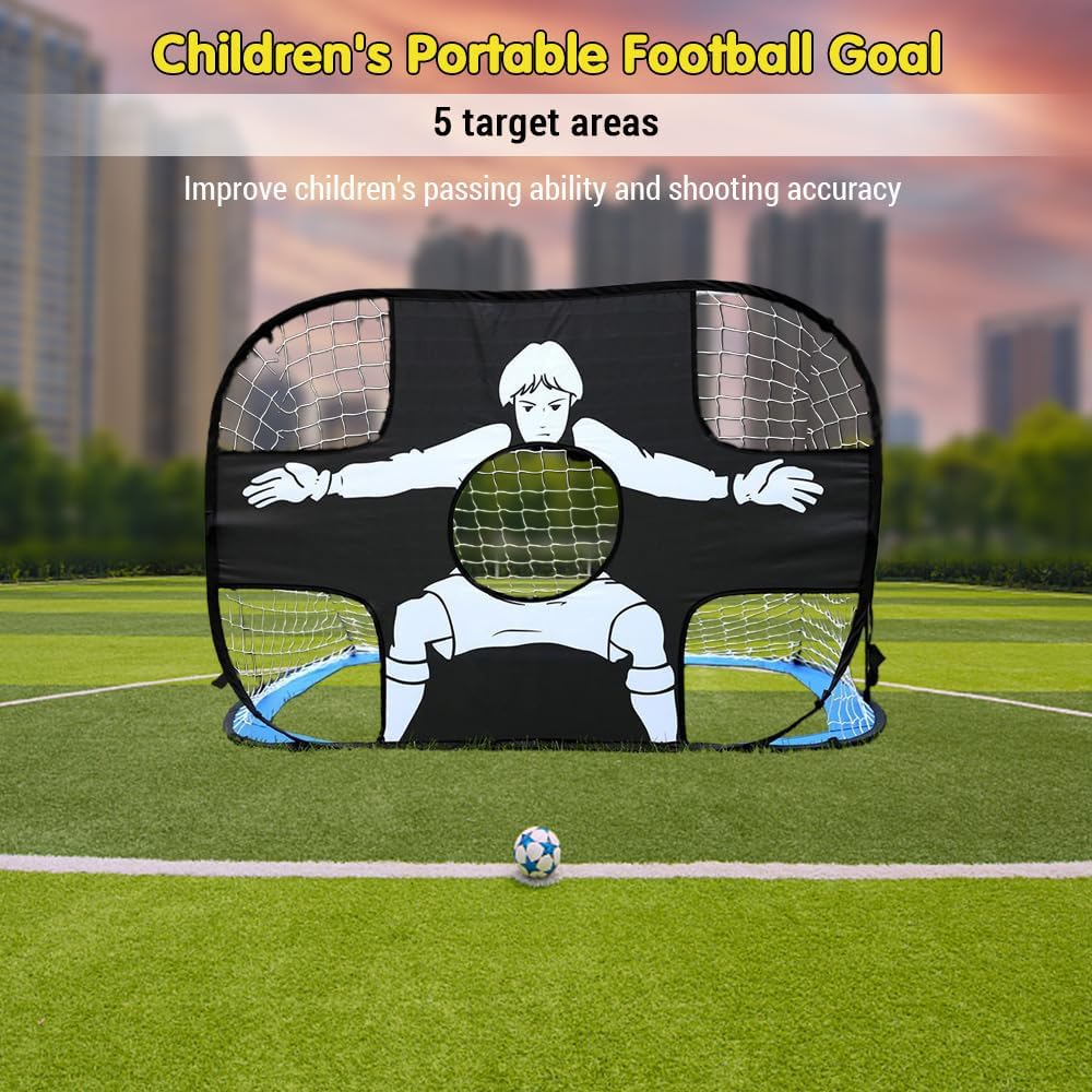 Soccer Goal for Kids, Portable Soccer Goal Net, Foldable Dual Purpose Design Backyard and Outdoor Soccer Training and Shooting Practice