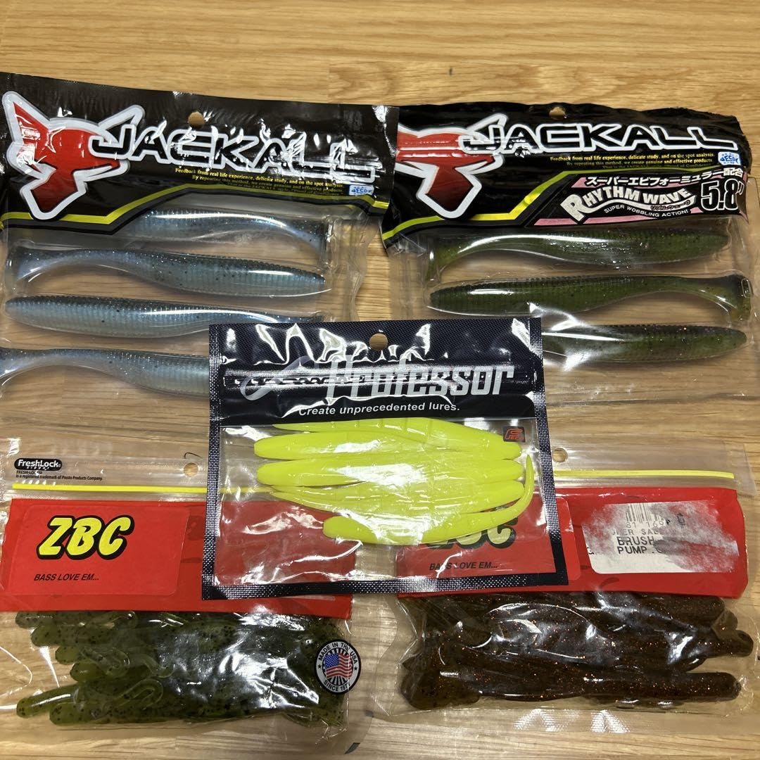 ルアー  ワーム セット  バス釣り  引退 セット Amazon.co.jp: バス釣り引退セット ワーム5個セット 未使用