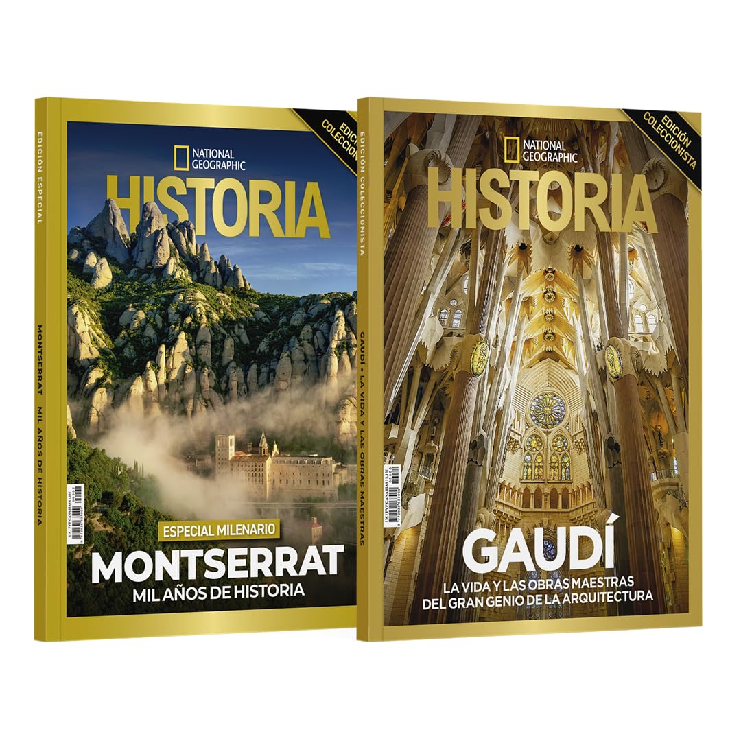 Revista Pack Edición Coleccionista de National Geographic. Contiene 2 revistas: Montserrat. Especial Milenario. Gaudí.