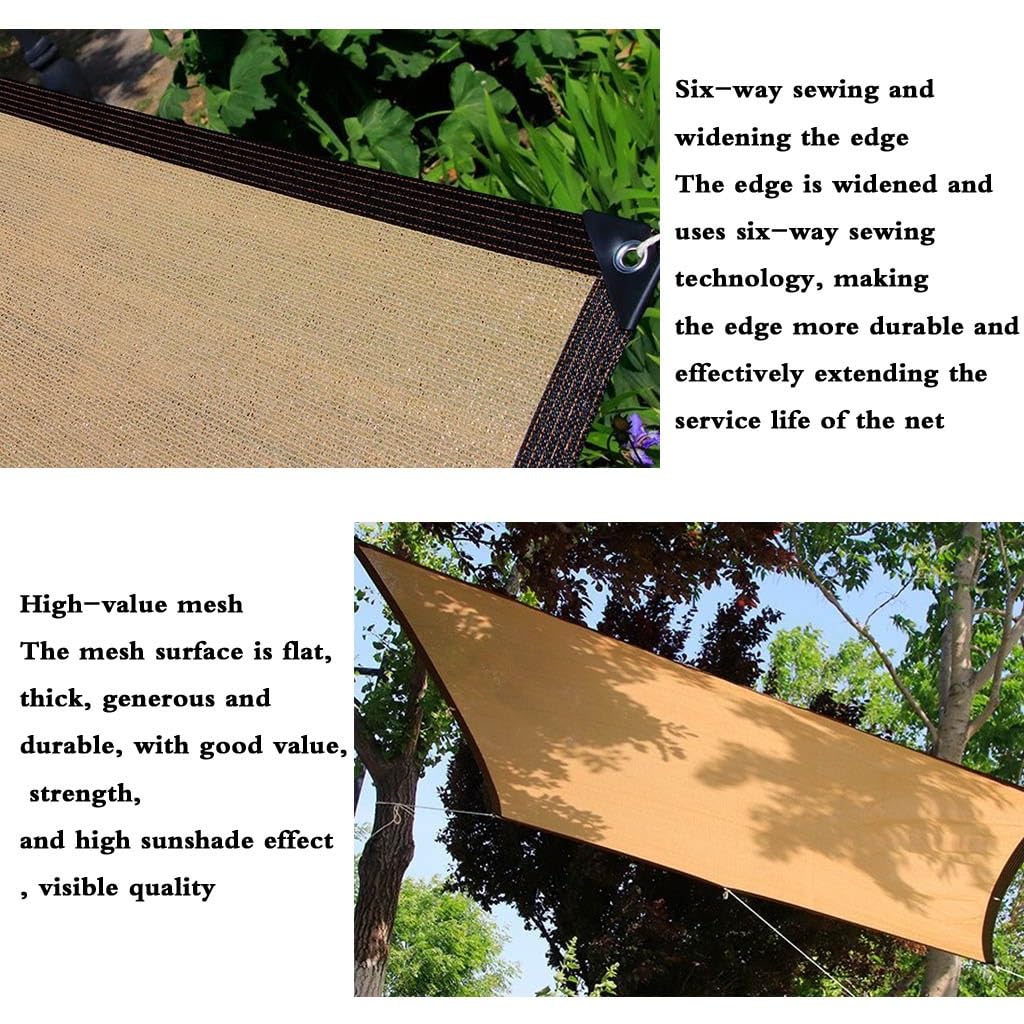 Tenda parasole per esterni, 1 x 5,5 m, marrone, impermeabile, con occhielli, per patio, giardino, pergola ed eventi, protezione dai raggi UV per attività all'aperto
