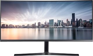 Samsung Business CH890 Series 34 inch WQHD 3440x1440 Ultrawide Curved Desktop Monitor for Business, 100 Hz, USB-C, HDMI, DP, 3 Year Warranty (LC34H890WGNXGO), Black/Titanium (Renewed)