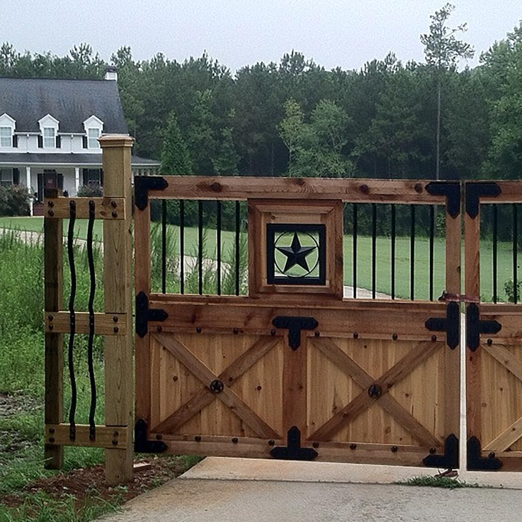 Ozco Building Products Black Star Ornamental Gate Accent (15-1/4" x 15-1/4") - 1 pc