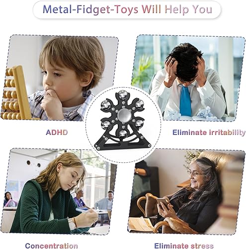 Miniatura 5 de Juguetes de escritorio, ruedas de ferris-hilanderas cinética de metal, 4 minutos, EDC-Toy Cool-Gadgets para la escuela, oficina, Navidad,