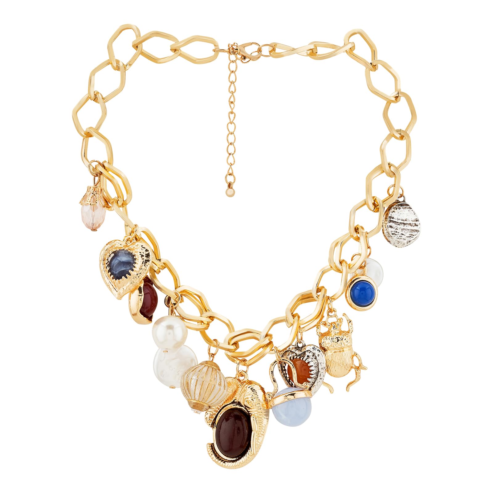 joker & witch Lunelle Gold Charm Necklace-picture-15