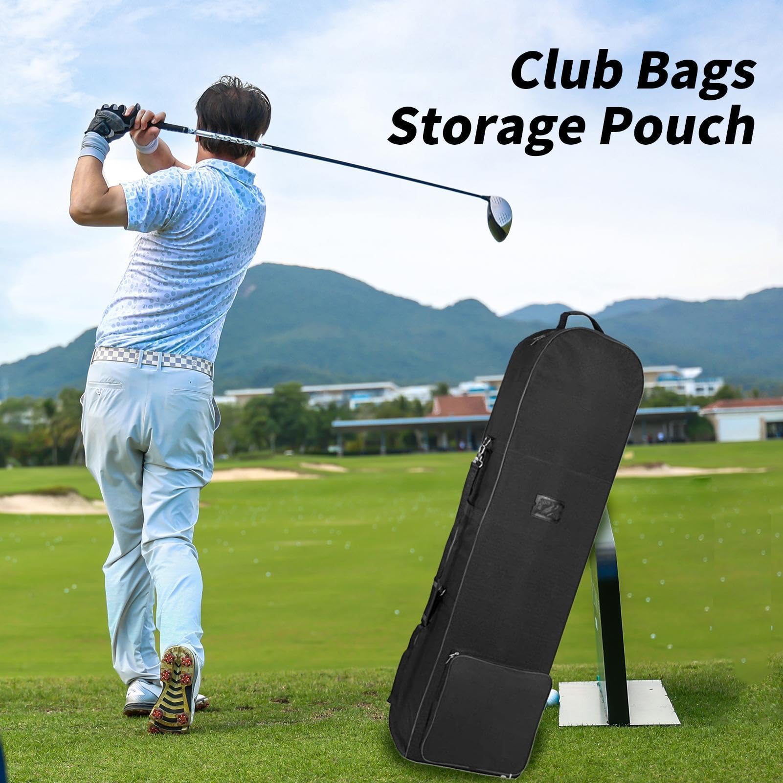 Borsa da Viaggio per Mazze da Golf Custodia da Golf Pesante | Borsa Sportivi Impermeabile Con Ruote Per Viaggi Vacanze Escursioni