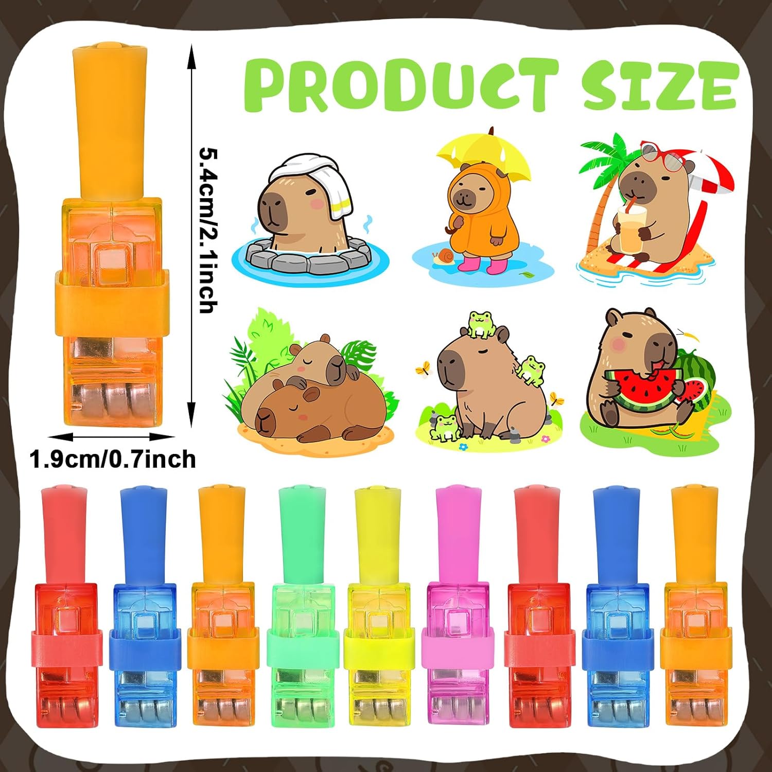 36Pcs Capybara LED Finger Lights Animal Party Favors Glow in the Dark Light Up s Capybara Themed s Bulk for Birthday Party Favors Treasure Box Goodie Bag Stuffer Birthday Gifts Prize