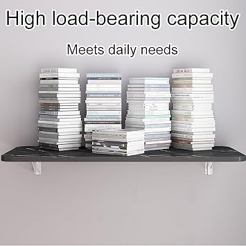 Workbench, Folding Wall Table, Wall Mounted Foldable Table for Small Spaces, Fold Down Laundry Shelf, Drop Leaf Dining Tables for Garage Home Office Kitchen(Black,70x30CM/27.6x11.8in)