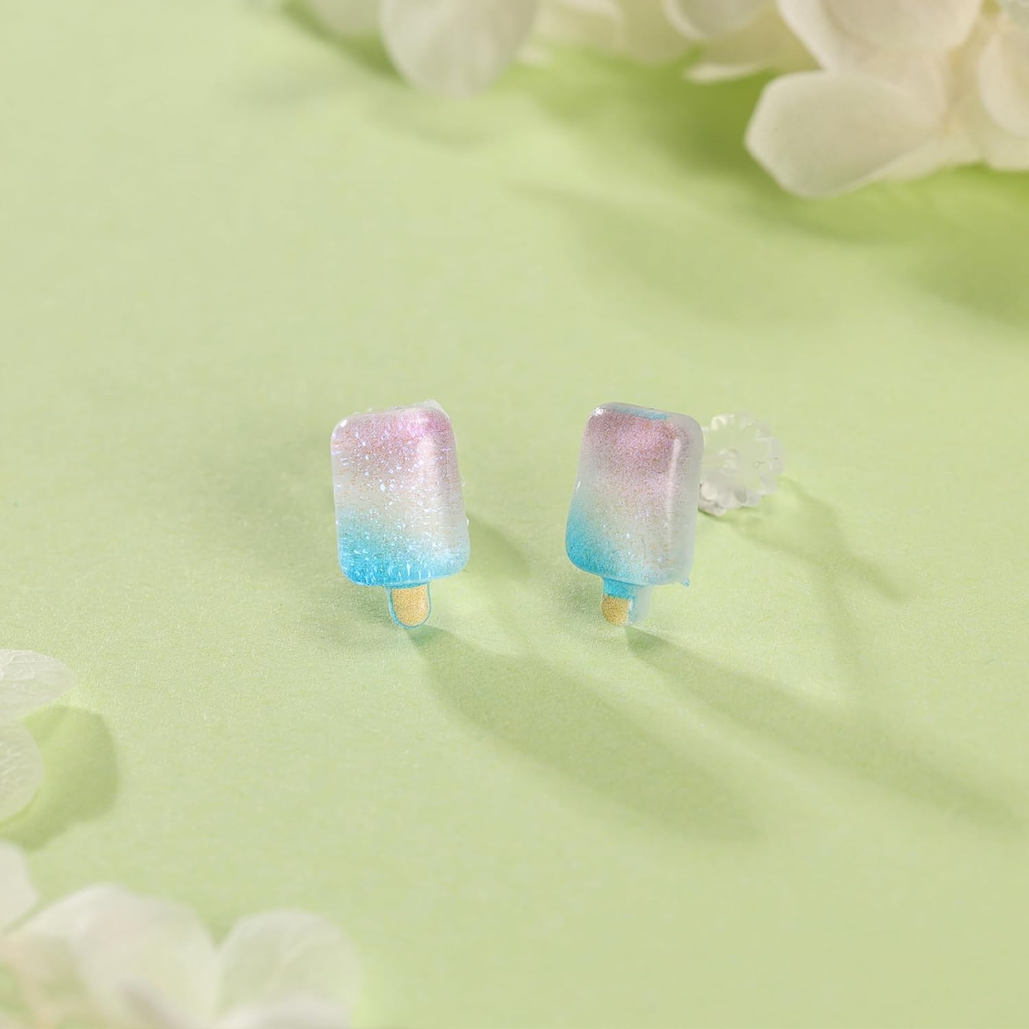 AoedeJ Colorful Plastic Post Earrings for Sensitive Ears - Medical Grade Stud Earrings for Women - Image 7