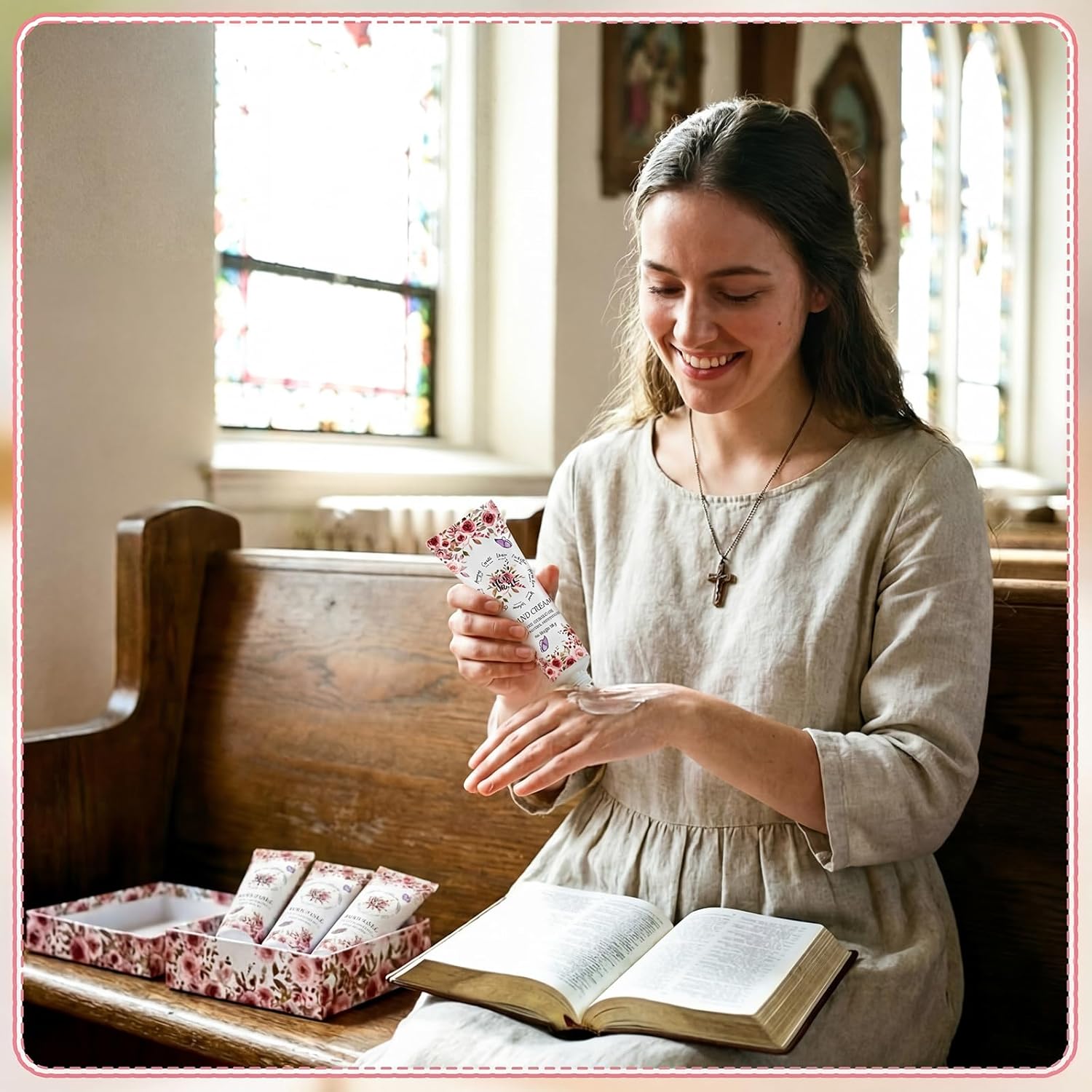 Leelosp 36 Pcs Teacher Valentine Gift Hand Cream Bulk for Women Bible Travel Size Hand Lotion Bulk Inspirational Religious Gifts Religious Bible Verse Gift for Team Employee Coworker Wedding Homeless - Image 6