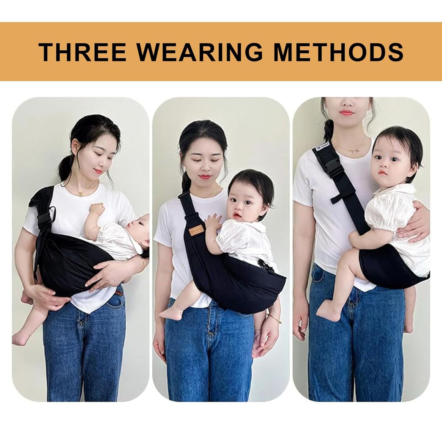 Babytragetuch,Kleinkind Trage Seitlich,Verstellbare Schulter Babytrage,Hüfttrage Kleinkind,Elastisches Baby Tragetuch,Multifunktionale Tragegurt Baby für Babys von 6 bis 36 Monaten
